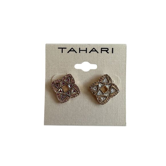 TAHARI Antiqued Jewel Stud Earrings NEW New never worn - Picture 2 of 5